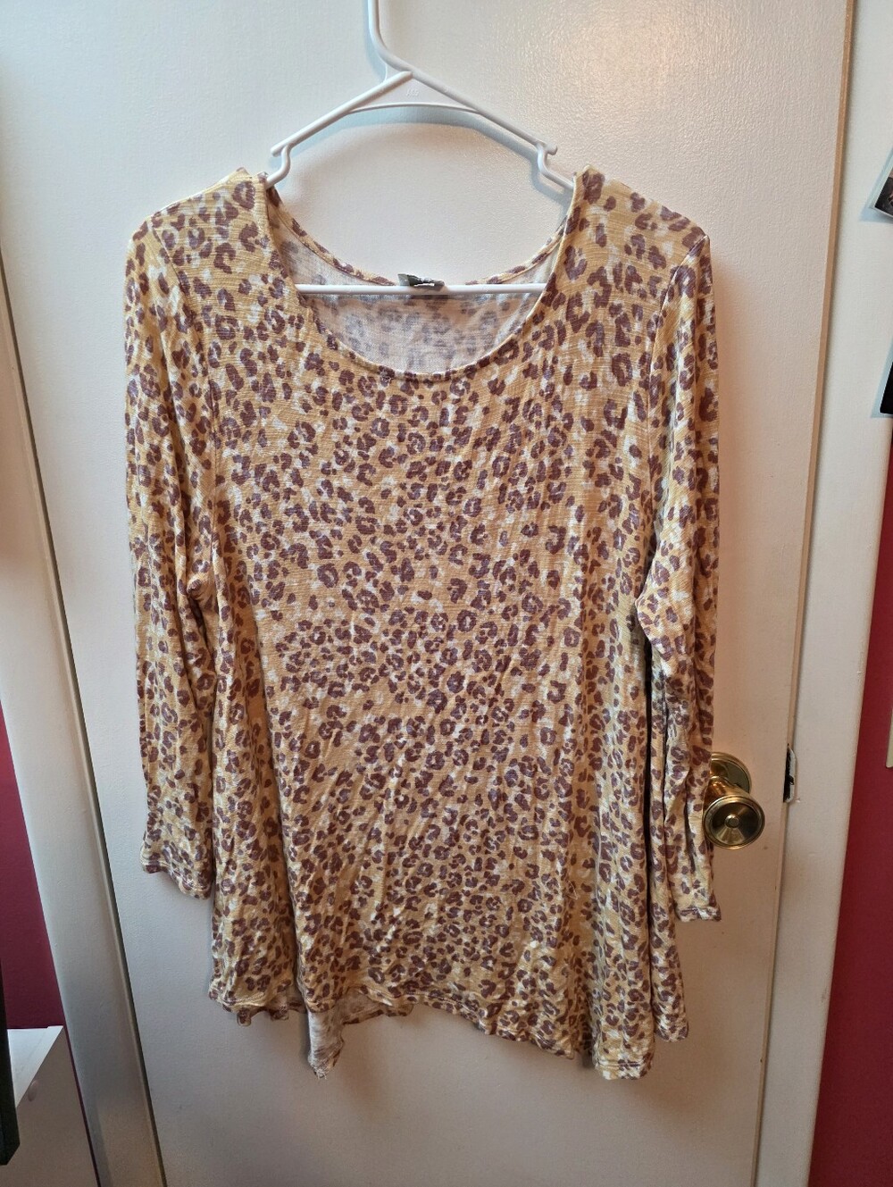 Cupio Women's Long Sleeve Animal Print Top Size XL
